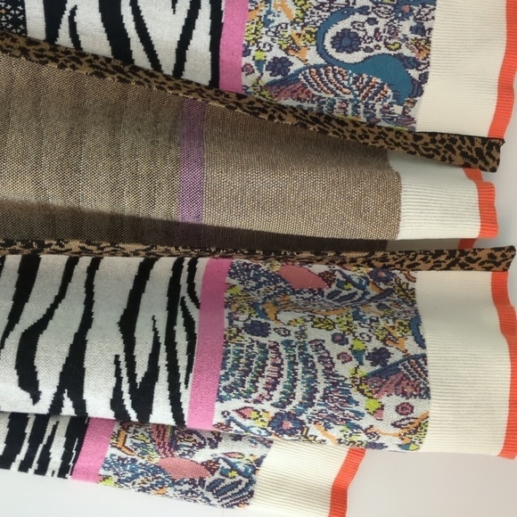 Anthropology Bricolage Open Front Fall Boho Cardigan Multicolor Paisley Sz XS - Picture 7 of 12